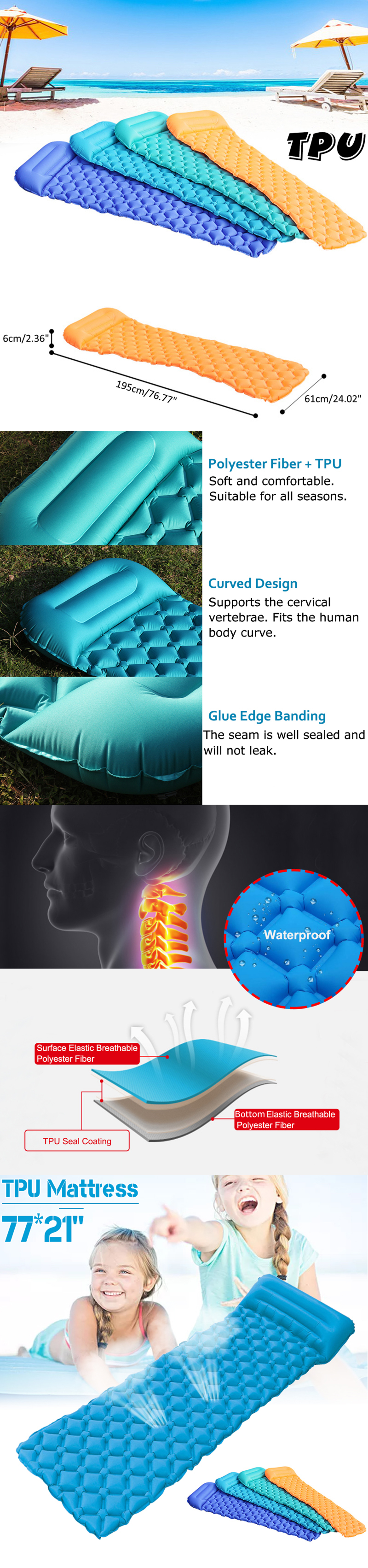 Inflatable Sleeping Mat - Main Features