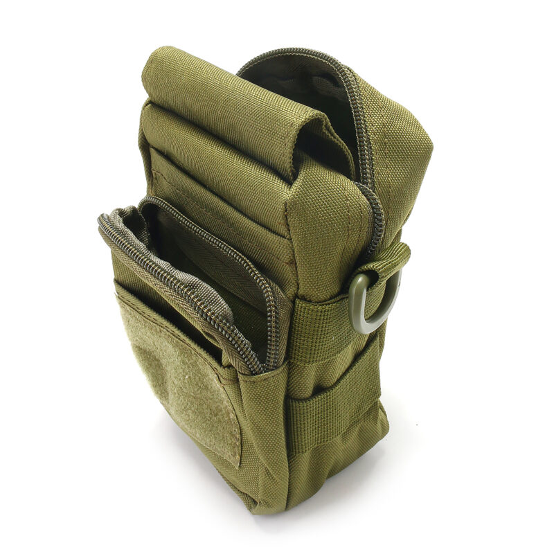 Travel Bum Bag Storage Compartments - Army Green