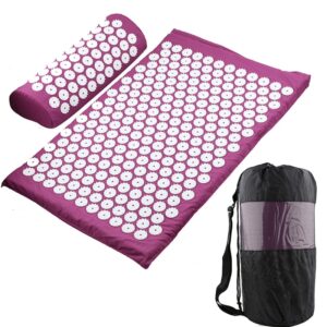 Acupressure Mat, Pillow & Bag - Purple