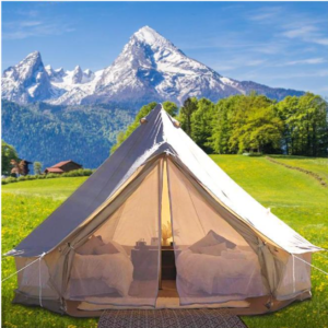 Premium Canvas Bell Tent with Stove Hole / 3m / 4m / 5m / 6m / 7m / 4-12 Persons / Spacious / Durable Glamping & Camping Tents